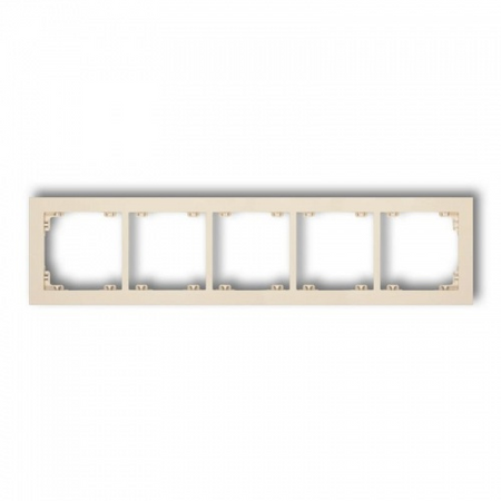 DECO Ramka uniwersalna pięciokrotna beżowa 1DR-5