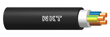 Kabel bezhalogenowy miedziany nierozprzestrzeniający płomienia N2XH-J 0,6/1kV 3x4 RE B2ca s1a d1 a1