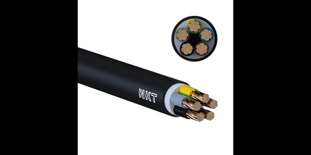 Kabel bezhalogenowy miedziany nierozprzestrzeniający płomienia N2XH-J 0,6/1kV 4x10 RE B2ca s1a d1 a1