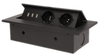 ORNO Gniazda wpuszczane w blat 2x2P+Z, 3xUSB z grubym rantem, czarne OR-AE-1324/B