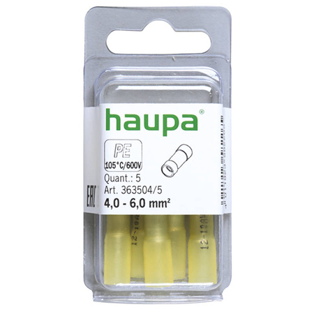 HAUPA Złączka doczołowa izolowana 2,5/6 363504/5