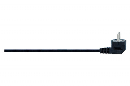 Sznur przyłączeniowy 5mb /H03VV-F 3x1,5mm2/polwinit czarny wtyczka kątowa
